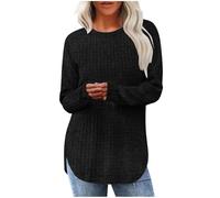 Jumpers for Women UK Long Sleeve Crewneck Loose Fit Pullovrr Lightweight Casual Fashion Elegant Cosy Knit Ladies Sweater Tops