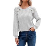 Jumpers for Women Uk, Women`s Crewneck Jumper Cable Knit Long Sleeve Striped Crewneck Pullover Tunic Patchwork Tops Crew Neck Jumper Women Knitwear Tops Sweater Elegant Jumper