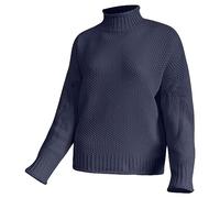 Jumpers for Women Women's Knitted Sweater Women's Clothing Thick Thread High Neck Pullover Sweater Women Christmas Jumpers Women Sales Holiday Essentials Butterfly Print Christmas Knit Sweater Navy