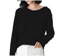 Jumpers for Women, Women's Loose Fit Knit Pullover Sweater Cozy Round Neck Versatile Layering Casual Comfort Wear