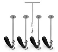 Jumpflex - PRO Trampoline Anchor Kit, Heavy Duty Ground Anchor Metal Stakes Set