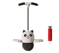 Jumping Ball Toy For Kids - Panda Hopping Stick Handle, Balance Bouncing Ride, Fun Sports Toy, Inflatable Ball With Air Pump Included | Panda Hopping Stick For Indoor Outdoor Play Exercise Children B