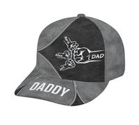 Jumping Birthstone Personalized Fathers Day Classic Cap with Kids Portrait, Daddy Fist Bump Hats, Custom 3D Printed Dad Baseball Cap