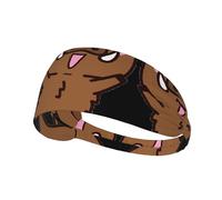 Jumping Boar Animation Printing Full-Print Elastic Exercise Headband, Adjustable Fit Great For Yoga,Hikingâ€‹ Exercise Headband