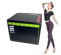 Jumping Box Training, Shockproof Step Up Box, Plyometric, Sturdy Stable, High Intensity Workout, Multiple Heights Heavy Duty, 15.75 x 11.81 x 13.78 Inches for Gym Home Fitness