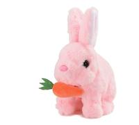 Jumping Bunny Plush Toy - Walking Talking Rabbit, Interactive Jumping Animal | Easter Birthday Gift, Cartoon Companion Figure with Squeaky Moving Ears