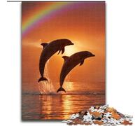 Jumping Dolphin 1000 Pieces Jigsaw Puzzles For Teens And Adults, Educational Stress Relief Toy for Is Ideal As A Gift for The Whole Family (size 26x38cm)