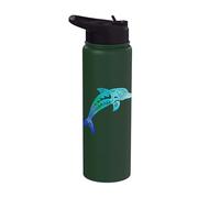 Jumping Dolphin Tribal Stainless Steel Insulated Water Bottle