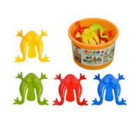 Jumping Frog Toy, Leap Flip Frog Game with Bucket Plastic Jumping Frogs Colorful Funny Crazy for Boys Girls 12PCS