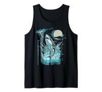Jumping Great White Shark Ocean Fish Tank Top