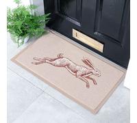Jumping Hare Indoor & Outdoor Doormat - 70x40cm Artsy Mats Beige 40cm x 70cm