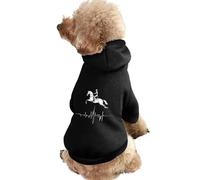Jumping Horse Equestrian Heart Beat Cute Dog And Cat Clothes Pet Hoodie Sweatshirt Pullover Sweater Coat