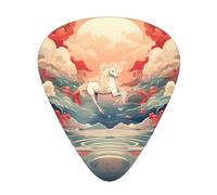 Jumping Horse Guitar picks in thin, medium, and thick sizes, 12-piece set, suitable for electric guitar and various instruments