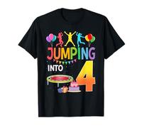 Jumping Into 4 Birthday Trampoline Party 4 Year Old T-Shirt