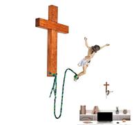 Jumping Jesus Statues, Jesus Crucifix, Resin Craft Ornaments Transform Your Home Aesthetics For Home, Church, Living Room, Study, Bedroom
