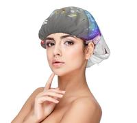 Jumping Musical Notes Print,Adult's Satin Sleeping Cap - Women's Elastic Sleep Bonnet, Adjustable Overnight Hair Cover