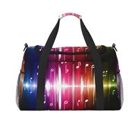 Jumping Musical Notes Print Duffel Bag for Travel Weekender Overnight Carry On Bag Women Men Gym Luggage Bag Carry on