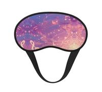 Jumping Musical Symbols Light-Blocking Sleeping Eye Mask â€“ Ultra-Soft and Comfortable, Perfect for Travel, Camping, Shift Work, and Meditation with Adjustable Straps