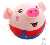 Jumping Pig Toy for Toddlers, Interactive Talking & Singing Plush with Bounce, Dance, Sound Recording, Machine Washable Learning Toy for Babies Kids Age 3+