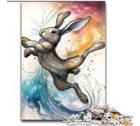 Jumping Rabbit Adult Jigsaw Puzzles 1000 Pieces, Challenging To Complete But Fun And Humorous Birthday Present, Gifts, Wall Art (50x75cm)