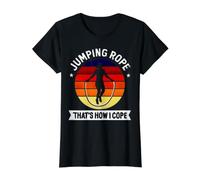 Jumping Rope That's How I cope Value Graphic T-Shirt, Women, Black, M