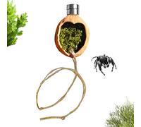 Jumping Spider - ABS 4.5x3x3cm | Walnut Shelter | Spider Hiding Place | Mini Habitat For Jumping Spiders Tarantulas Reptiles And Small Pets Terrarium Decoration Educational Observation And Home
