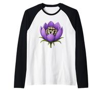 Jumping Spider Accessories Cute Flower Raglan Baseball Tee