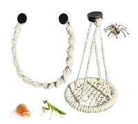 Jumping Spider Accessories - Hanging Climbing Swing Made of Rope for Climbing for Spiders | Accessories for Enclosure - For Breeding Lizards, Tree Frogs and Hermit Crabs in the Terrarium for