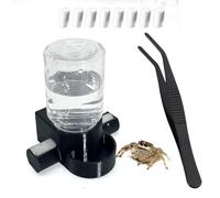 Jumping Spider Accessories, Jumping Spider Water Dispenser, Magnetic Hanging Feeder with Tweezers for Jumping Spiders, Tarantulas, Praying, Mantises (Black)