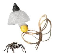 Jumping Spider Accessories - Magnetic Mushroom Ornament, Realistic Terrarium Decor | Reptile Tank Habitat, Climbing Play Structure, Resting Spot Indoor Aquarium Landscape Feature For Spider Enclosure