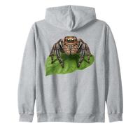 Jumping Spider Arachnid Lover Realistic Salticidae Nature Zip Hoodie