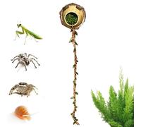 Jumping Spider Climbing Toys - Brown/Green, Decorative Magnetic Resting Cave, Rope Toys For Small Reptiles Cage, 3 Inch Diameter, Natural Jute, Magnetic Base | Playing, Exploration, Resting, Sleeping,