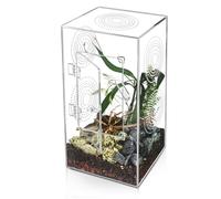 Jumping Spider Enclosure - 11.7x6x6 Inch Large Acrylic Terrarium for Tarantulas - Reptile Tank With Front Opening Door - Habitat Accessories