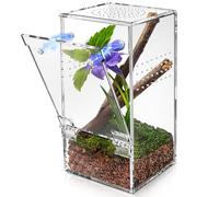 Jumping Spider-Enclosure 3x3x6 Inch Mini Tarantula-Enclosure, Small Jumping Spider Accessories Terrarium, Acrylic Full Transparency Child Play Tortoise Enclosure, Bug Terrarium (Mini Magnetic)