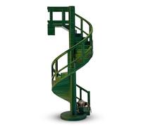 Jumping Spider Enclosure Accessories - Fun Spinning Stairs, Jumping Spider Climbing Toy with Magnetic Mount for Jumping Spider Enclosure Accessory (Dark Green)