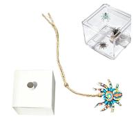 Jumping Spider Enclosure Accessories - Habitat Toy Hideouts with Cotton Rope Pet Supplies,Jumping Spider Tank Accessories,for Tarantulas Geckos Feeding Climbing Foraging Enrichment