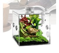 Jumping Spider Enclosure | Acrylic Clear Pet Habitat,Praying Mantis Enclosure | for Snail Mantis Lizard Home Indoor Living Room