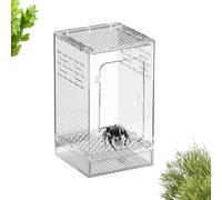 Jumping Spider Enclosure,Acrylic Ventilated Spider Terrarium,Transparent Beetles Habitat | for Reptile Gecko Mantis Crickets Scorpion Beetles Crab Snake Snail Turtle Frog