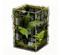 Jumping Spider Enclosure - Clear Acrylic Climbing Zone for Jumping Spider Habitat | Spiders Accessories for Reptiles, Fish, Turtles, Bearded Dragons, Snakes, Tortoises, Geckos, Hermit Crabs