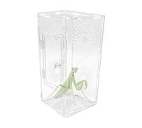 Jumping Spider Enclosure - Clear Spider Habitat Small Reptile Enclosure - Breathable Secure Mantises Feeding Accessories for Adults Boys Teen Family Girls