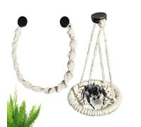 Jumping Spider Enclosure Decor 3.54 x 2.36 x 2.36 Inches | Hangable Rope Climbing Swing - Jumping Spider Enclosure Stuff - for Geckos Lizards Hermit Crabs Home Terrarium Breeding