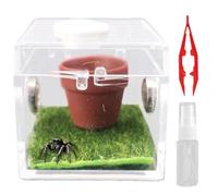 Jumping Spider Enclosure Jumping Spider Terrarium Tarantula Enclosure Acrylic Reptile Terrarium for Small Hermit Crab Critters Snail Tarantula Bugs Insects Style 2