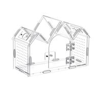Jumping Spider Enclosure Kit Acrylic Clear Habitat with Magnetic Doors