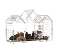 Jumping Spider Enclosure - Tarantula Clear Acrylic Terrarium, Magnetic Doors Feeding Window, Small Reptile Habitat | Mantis Snake Gecko Tortoise Frog Bearded Dragon 24x17x10cm 198 Characters