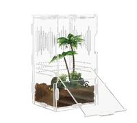 Jumping Spider Enclosure, Tarantula Enclosure,4" X 4" X 8"Terrarium,Reptile Tank for Small Reptiles and Invertebrates, Mantis, Spider, Cricket, Tarantula