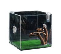 Jumping Spider Enclosure - Transparent Acrylic Habitat, Mini Breeding, Ventilated Observation Container System, All-Round Visible Housing for Storing the Arachnids Spiderling