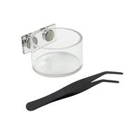 Jumping Spider Feeding Dish,Food Dish Habitat Decor Kit,with Feeding Tongs Jumping Spider Accessories - for Mantis Hermit Crab Lizard Snake Enclosure Tank Terrarium