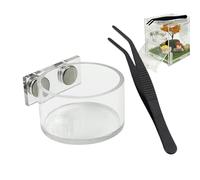 Jumping Spider Feeding Dish,Magnetic Water Bowl | Jumping Spider Accessories,for Small Reptile Mantis Tarantula Cage House