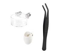 Jumping Spider Feeding Dish Set, Magnetic Water Bowl & Silk Cocoons with Magnets - Reptile Feeding Tongs and Complete Enclosure Accessories Kit