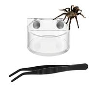Jumping Spider Feeding Dish Set, Water Bowl with Tweezer, Reptile Feeding Dish Tongs, Jumping Spider Enclosure Accessories